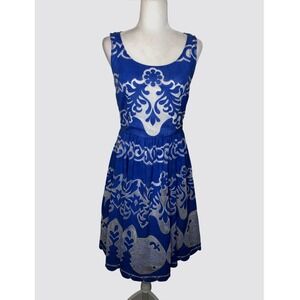 Plenty‎ by Tracy Reese Womens Sleeveless Scoop Neck Fish Lace Dress Blue Size: 8